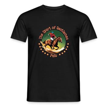 Le polo : le sport des gentlemen - T-shirt homme - noir - Devant - AI Model Male 178 light (178cm)