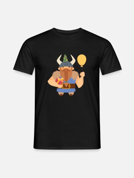 Birthday Viking Dad - Men's T-Shirt - black