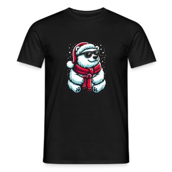 Christmas Cool Polar Bear - Men's T-Shirt - black - Front - AI Model Male 178 light (178cm)
