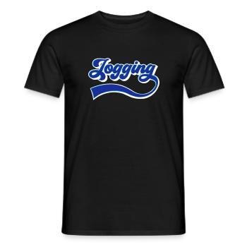 Jogging Jogging Lettrage | Les couleurs peuvent être modifiées - T-shirt homme - noir - Devant - AI Model Male 178 light (178cm)