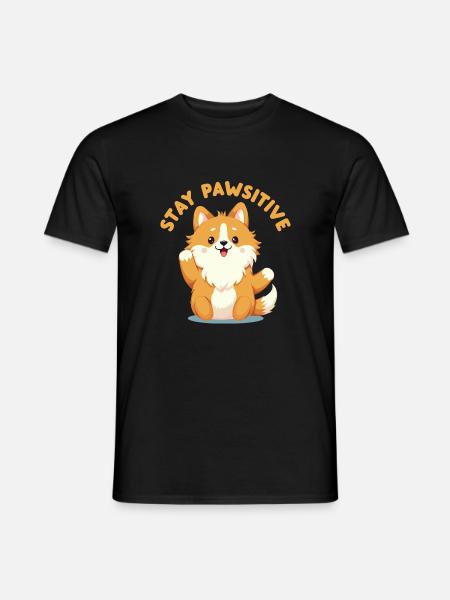 Stay Pawsitive - Men's T-Shirt - black