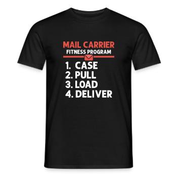 Mail Carrier Fitness Program Mail Postal Worker - Men's T-Shirt - black - Front - AI Model Male 178 light (178cm)