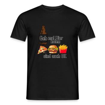 Geh mal Bier holen Shirt - Männer T-Shirt - Schwarz - Vorne - AI Model Male 178 light (178cm)
