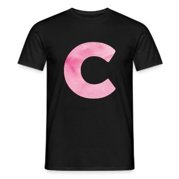 Der Buchstabe C - Männer T-Shirt - Schwarz - Vorne - AI Model Male 178 light (178cm)