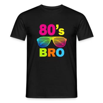This is My 1980s Bro Eighties - Men's T-Shirt - black - Front - AI Model Male 178 light (178cm)