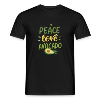 Paix amour avocat - T-shirt homme - noir - Devant - AI Model Male 178 light (178cm)