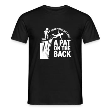 Certaines personnes ont juste besoin d’une tape dans le dos Cadeau drôle - T-shirt homme - noir - Devant - AI Model Male 178 light (178cm)