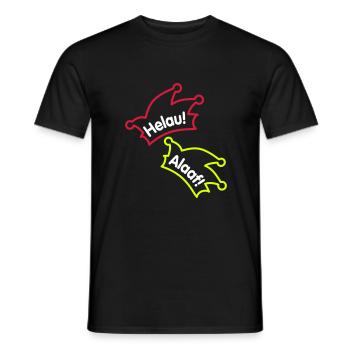Narrenkappe / Helau / Alaaf - Männer T-Shirt - Schwarz - Vorne - AI Model Male 178 light (178cm)