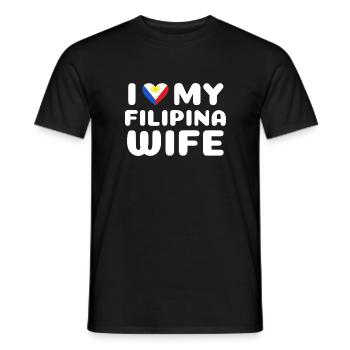 Filipina Wife Filipino Design für stolze Pinoys - Männer T-Shirt - Schwarz - Vorne - AI Model Male 178 light (178cm)
