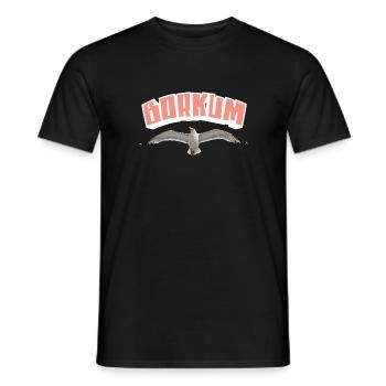 Borkum Möwe - Männer T-Shirt - Schwarz - Vorne - AI Model Male 178 light (178cm)