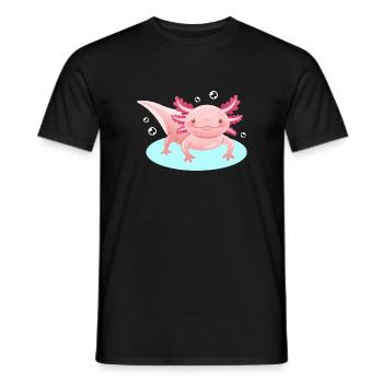 Happy Axolotl Design für Axolotl-Liebhaber - Männer T-Shirt - Schwarz - Vorne - AI Model Male 178 light (178cm)