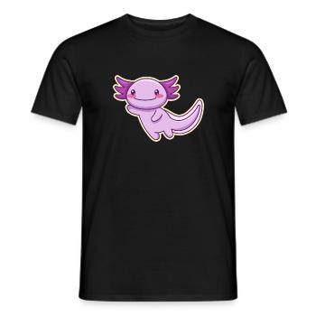 Lila Axolotl Design für Axolotl-Liebhaber - Männer T-Shirt - Schwarz - Vorne - AI Model Male 178 light (178cm)