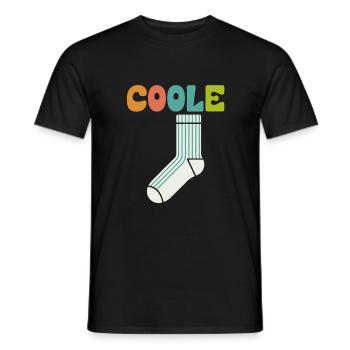 Chaussette cool - design motivant amusant - T-shirt homme - noir - Devant - AI Model Male 178 light (178cm)