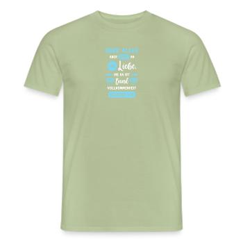 Kolosser 3:14 Bibel Spruch Design für Christen - Männer T-Shirt - Sage - Vorne - AI Model Male 178 light (178cm)