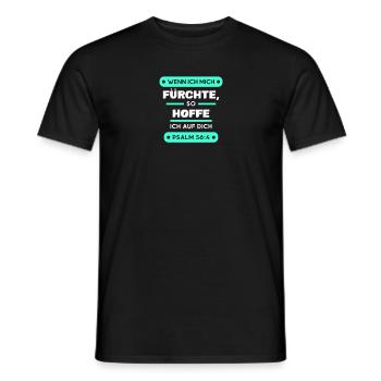 Psalm 56:4 Bibel Spruch Design für Christen - Männer T-Shirt - Schwarz - Vorne - AI Model Male 178 light (178cm)