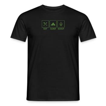 Full Time Scout Design für stolze Scouts - Männer T-Shirt - Schwarz - Vorne - AI Model Male 178 light (178cm)