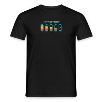 Empty Introvert Design für introvertierte Menschen - Männer T-Shirt - Schwarz - Vorne - AI Model Male 178 light (178cm)