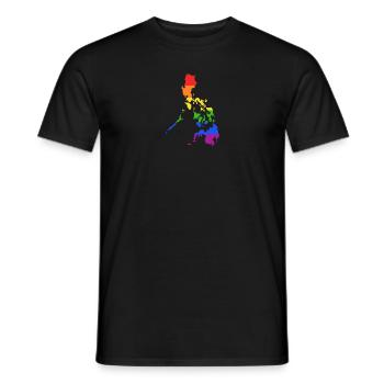 Philippinen Regenbogenflagge für LGTBQ Filipinos - Männer T-Shirt - Schwarz - Vorne - AI Model Male 178 light (178cm)