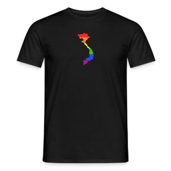 Vietnam Regenbogenflagge für LGTBQ-Vietnamesen - Männer T-Shirt - Schwarz - Vorne - AI Model Male 178 light (178cm)