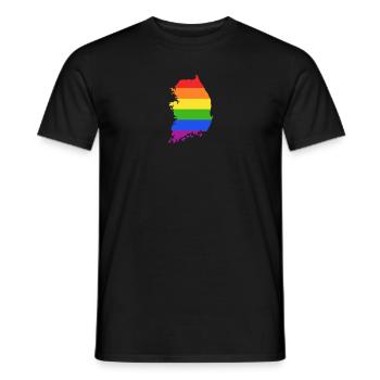 Südkorea Regenbogenflagge für LGTBQ-Südkoreaner - Männer T-Shirt - Schwarz - Vorne - AI Model Male 178 light (178cm)