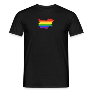 Bulgarien Regenbogenflagge für LGTBQ-Bulgaren - Männer T-Shirt - Schwarz - Vorne - AI Model Male 178 light (178cm)