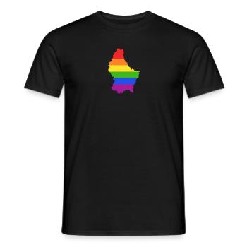 Luxemburgische Regenbogen für LGTBQ-Luxemburger - Männer T-Shirt - Schwarz - Vorne - AI Model Male 178 light (178cm)