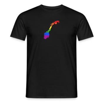 Norwegen Regenbogenflagge für stolze LGTB-Norweger - Männer T-Shirt - Schwarz - Vorne - AI Model Male 178 light (178cm)