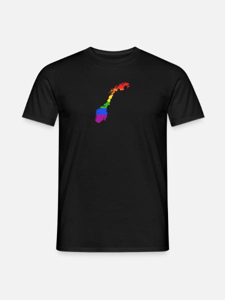 Norwegen Regenbogenflagge für stolze LGTB-Norweger - Männer T-Shirt - Schwarz