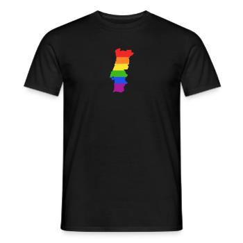 Portugal Regenbogenflagge für LGTBQ-Portugiesen - Männer T-Shirt - Schwarz - Vorne - AI Model Male 178 light (178cm)