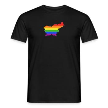 Slowenien Regenbogenflagge für LGTBQ-Slowenen - Männer T-Shirt - Schwarz - Vorne - AI Model Male 178 light (178cm)