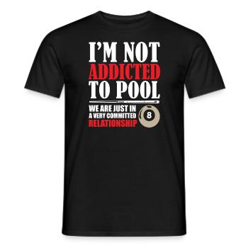 Billiard Addicted - Männer T-Shirt - Schwarz - Vorne - AI Model Male 178 light (178cm)