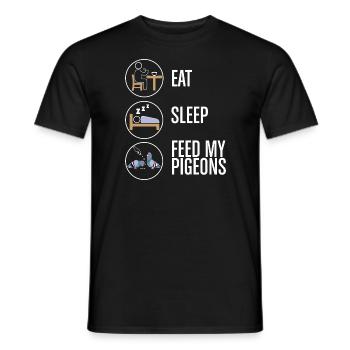 Feed My Pigeons Design für Taubenliebhaber - Männer T-Shirt - Schwarz - Vorne - AI Model Male 178 light (178cm)