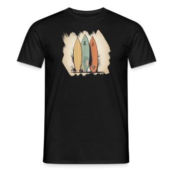 Surfbrett Supboard SUP Strand tropisch Meer Palme - Männer T-Shirt - Schwarz - Vorne - AI Model Male 178 light (178cm)