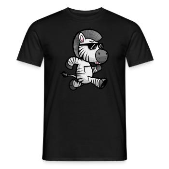 Zèbre Marathonien Coureur Athlète Course À Pied - T-shirt homme - noir - Devant - AI Model Male 178 light (178cm)