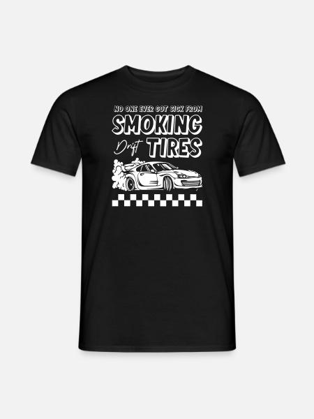 Smoking Tires Drifting - Men's T-Shirt - black