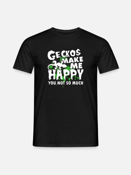 Geckos Make Me Happy - Men's T-Shirt - black