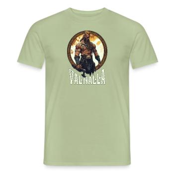 Wikinger Viking Valhalla Krieger - Männer T-Shirt - Sage - Vorne - AI Model Male 178 light (178cm)
