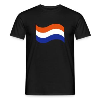 Dutch flag red white blue - Men's T-Shirt - black - Front - AI Model Male 178 light (178cm)