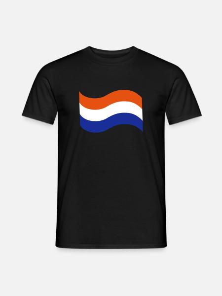 Drapeau hollandais rouge blanc bleu - T-shirt homme - noir
