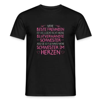 Beste Freundin - Männer T-Shirt - Schwarz - Vorne - AI Model Male 178 light (178cm)