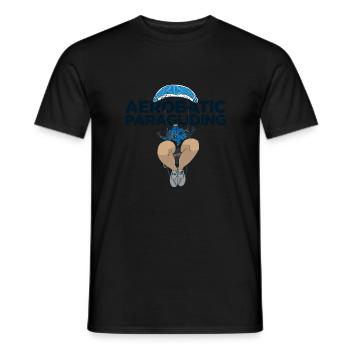 VoltigeParaglissante - T-shirt homme - noir - Devant - AI Model Male 178 light (178cm)