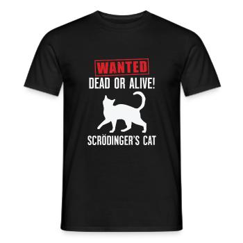 Schrödinger's Cat - Men's T-Shirt - black - Front - AI Model Male 178 light (178cm)