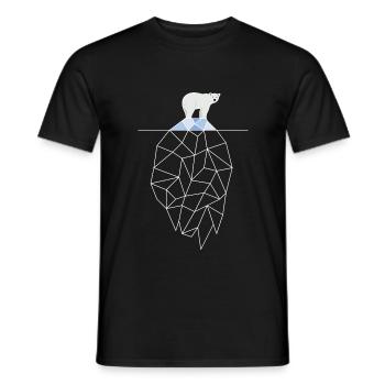 Eisbär auf Eisberg - Männer T-Shirt - Schwarz - Vorne - AI Model Male 178 light (178cm)