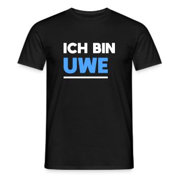 Uwe Name Spruch für stolze Uwes - Männer T-Shirt - Schwarz - Vorne - AI Model Male 178 light (178cm)