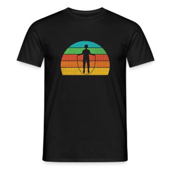 Retro Design for Rope Sweater Men - Men's T-Shirt - black - Front - AI Model Male 178 light (178cm)