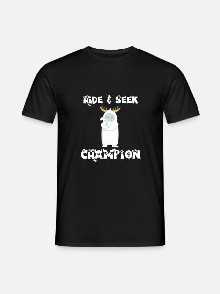 Hide and Seek Yeti - Men's T-Shirt - black