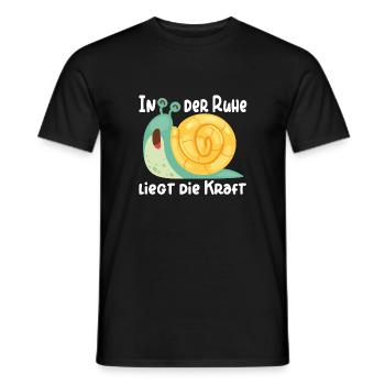 Schnecke in der Ruhe liegt die Kraft - Männer T-Shirt - Schwarz - Vorne - AI Model Male 178 light (178cm)