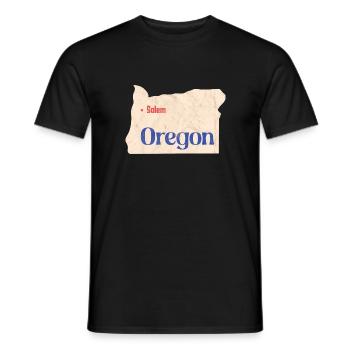 Hauptstadt Oregon Design für stolze Oregonianer - Männer T-Shirt - Schwarz - Vorne - AI Model Male 178 light (178cm)