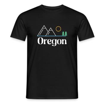 Natur Oregon Design für stolze Oregonier - Männer T-Shirt - Schwarz - Vorne - AI Model Male 178 light (178cm)