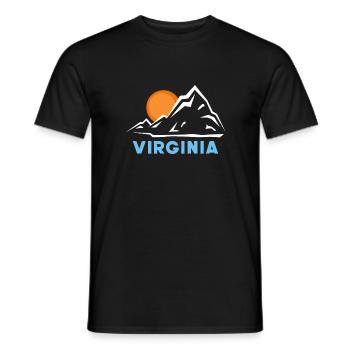 Sonnenuntergang in Virginia für stolze Virginier - Männer T-Shirt - Schwarz - Vorne - AI Model Male 178 light (178cm)